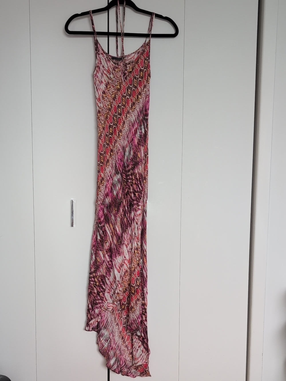 Velvet Pink Multi-Print Maxi Dress